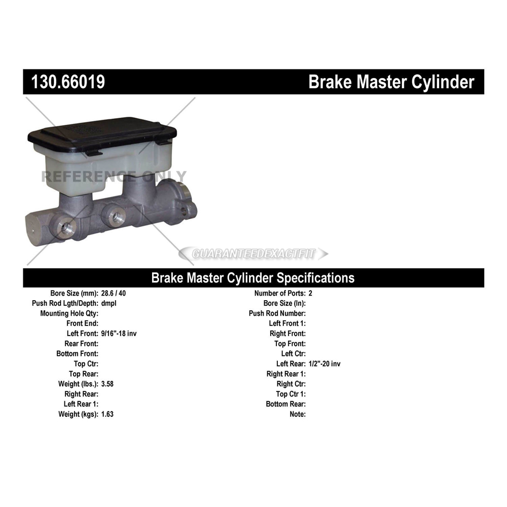 1982 Jeep Cherokee Brake Master Cylinder