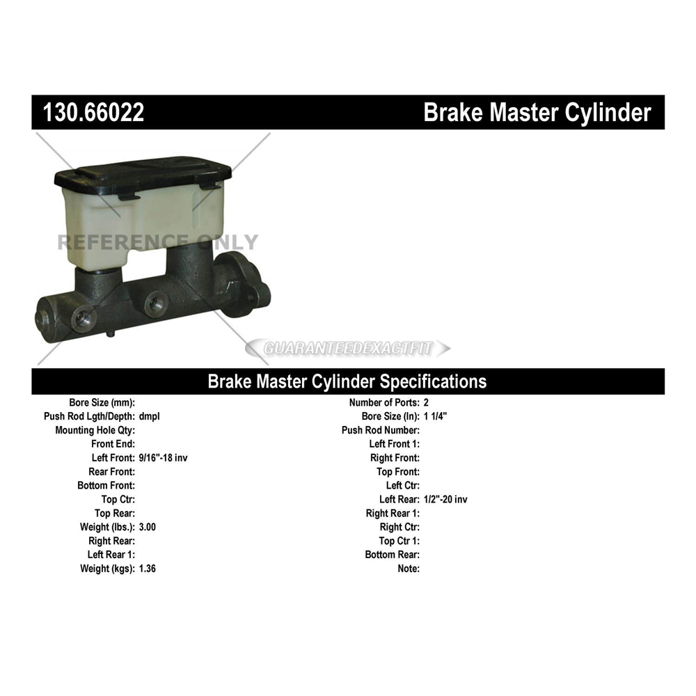 1994 Dodge Ram Trucks Brake Master Cylinder