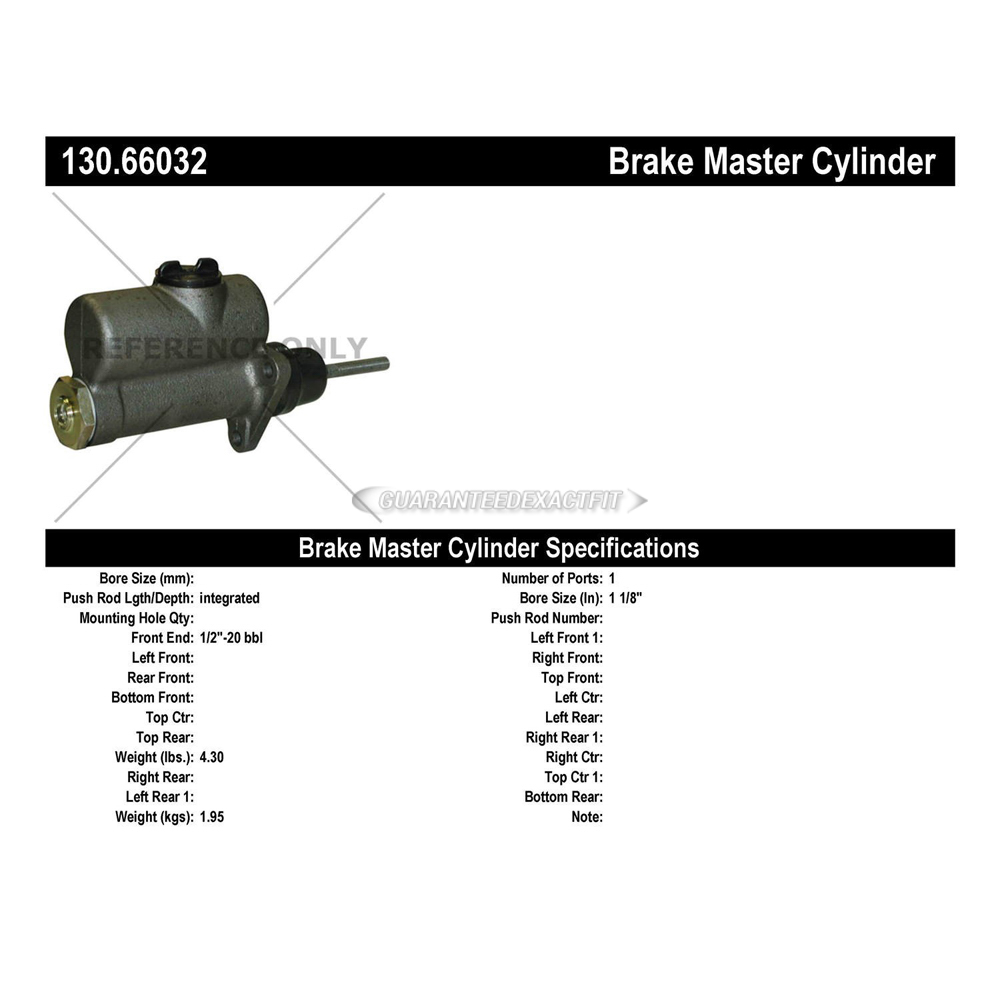 1966 Chevrolet P30 Series Brake Master Cylinder