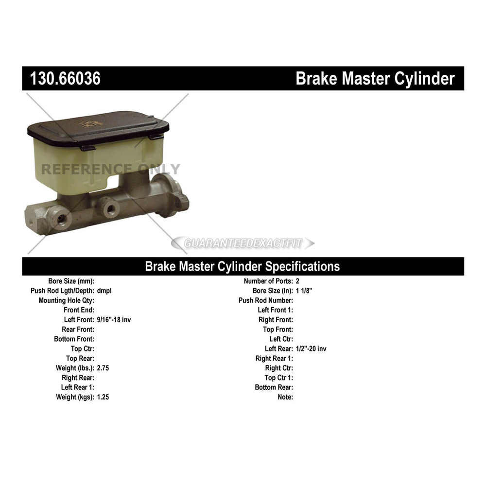 2000 Chevrolet Express Van Brake Master Cylinder