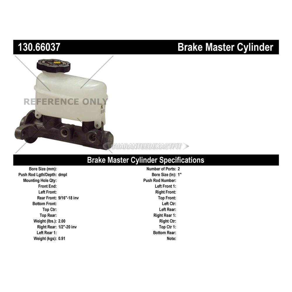 1999 Oldsmobile Bravada Brake Master Cylinder