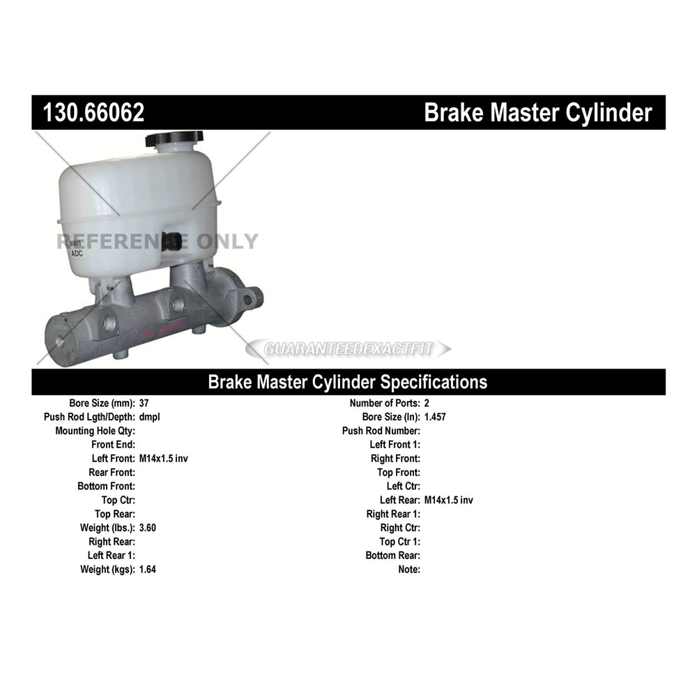 2008 Chevrolet Express 2500 Brake Master Cylinder