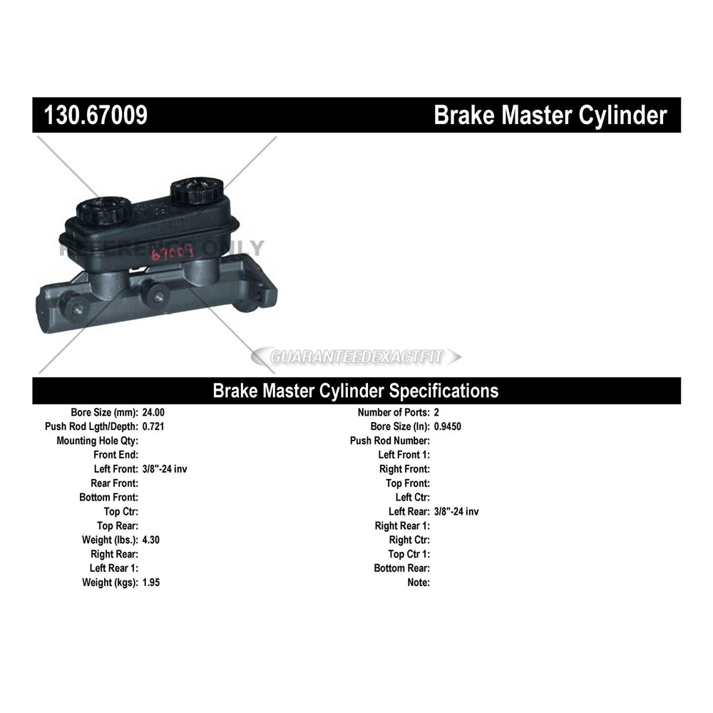 1987 Dodge Mini Ram Brake Master Cylinder