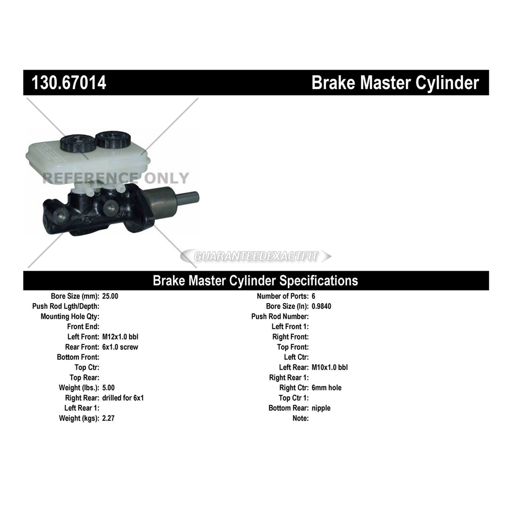 1994 Jeep Cherokee Brake Master Cylinder