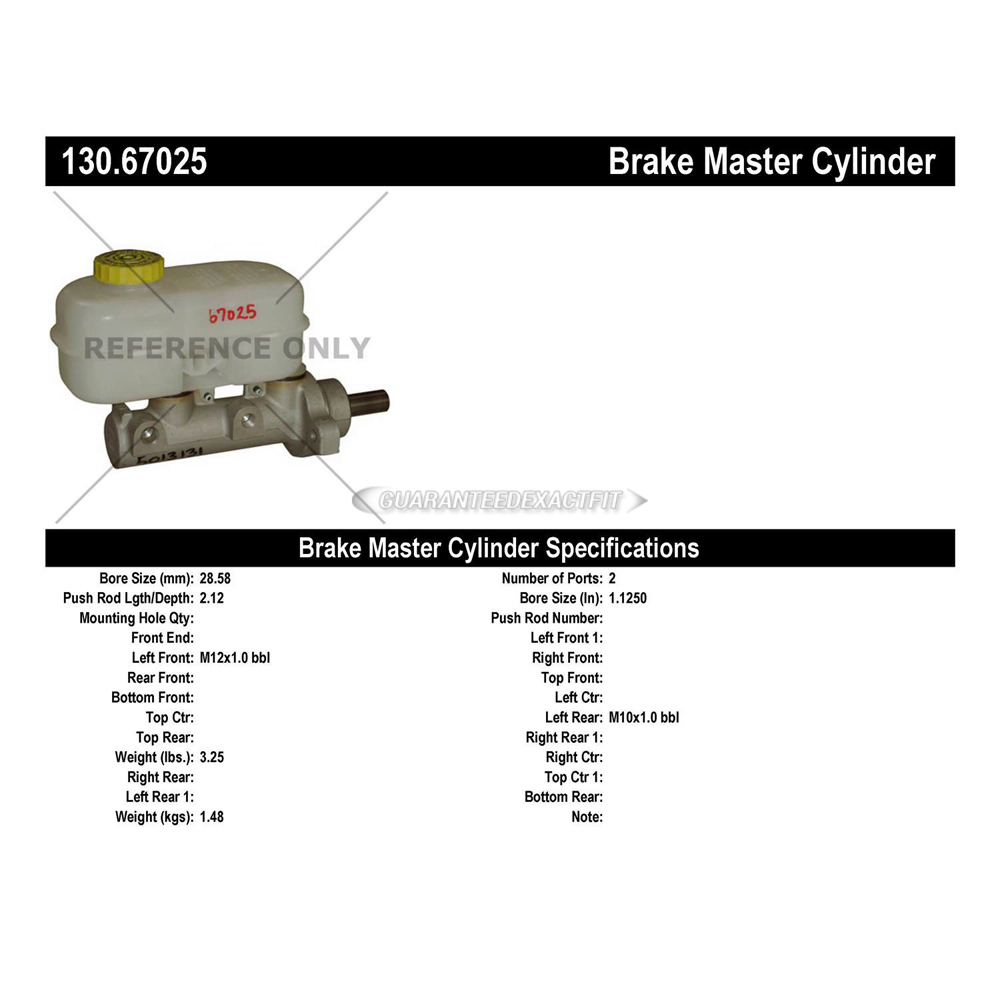 2000 Dodge Durango Brake Master Cylinder