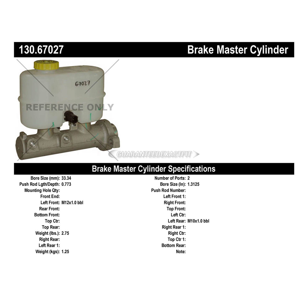 2003 Dodge Ram Trucks Brake Master Cylinder
