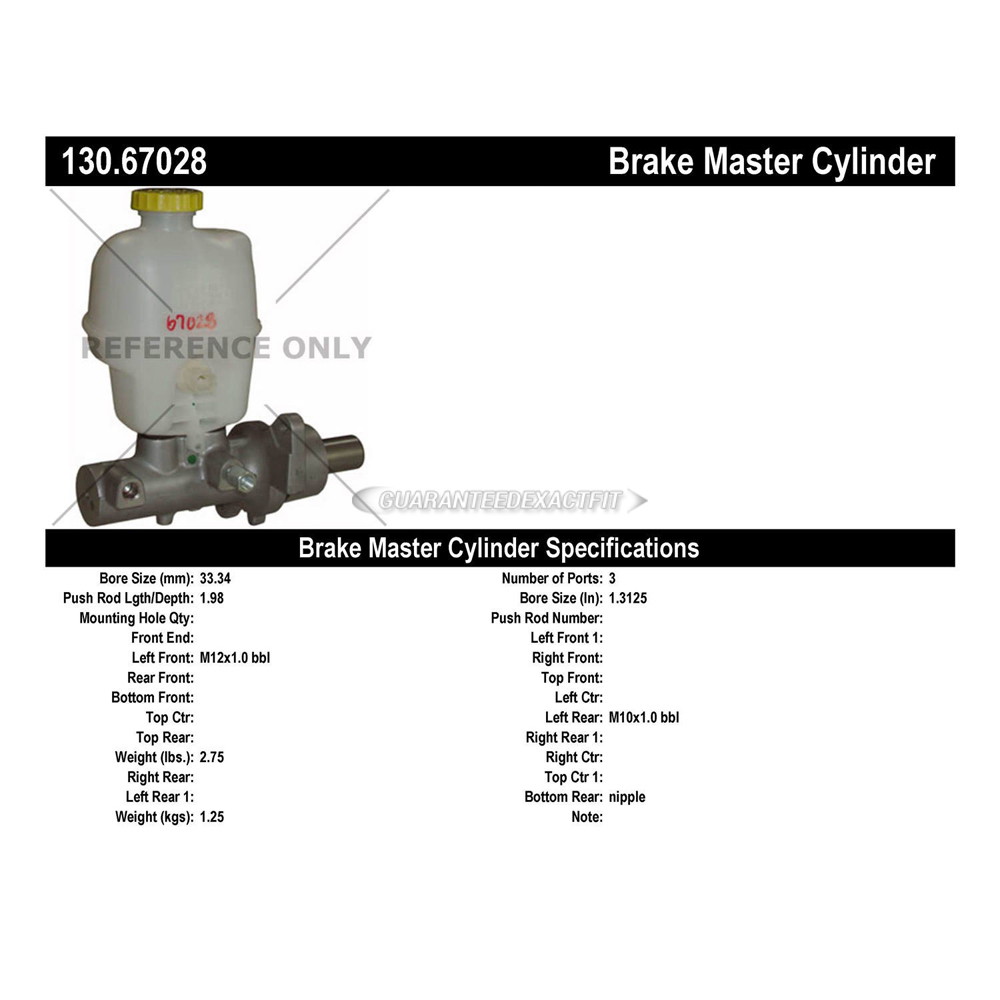 2011 Ram 2500 Brake Master Cylinder