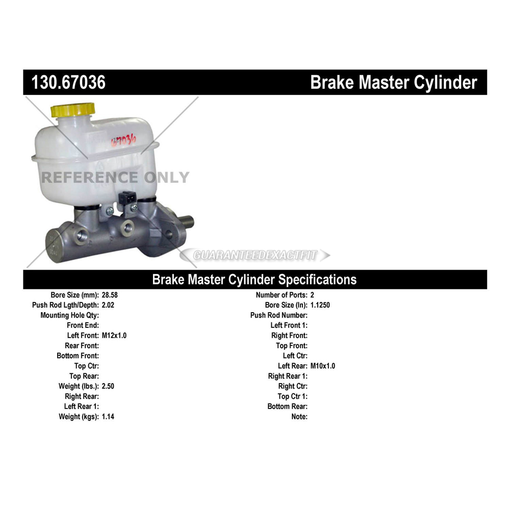 2007 Mitsubishi Raider Brake Master Cylinder