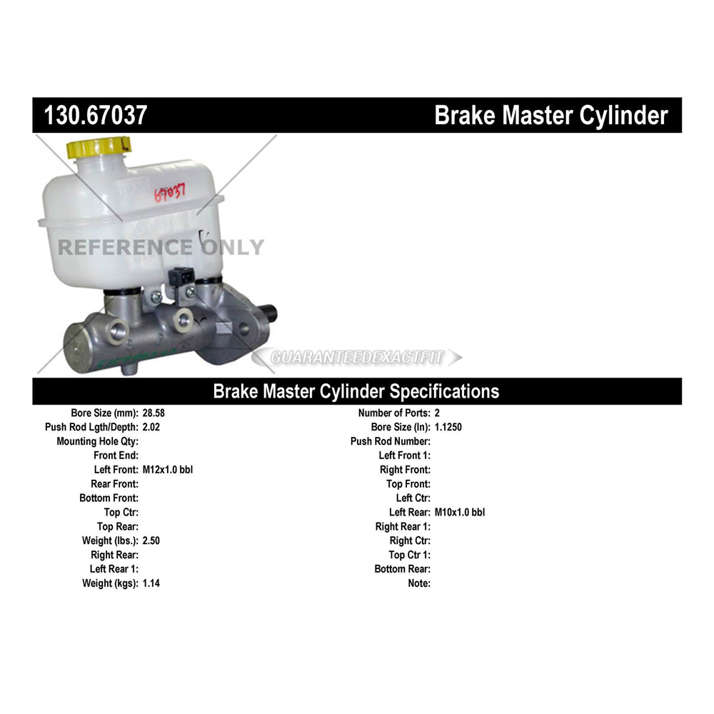 2007 Dodge Dakota Brake Master Cylinder