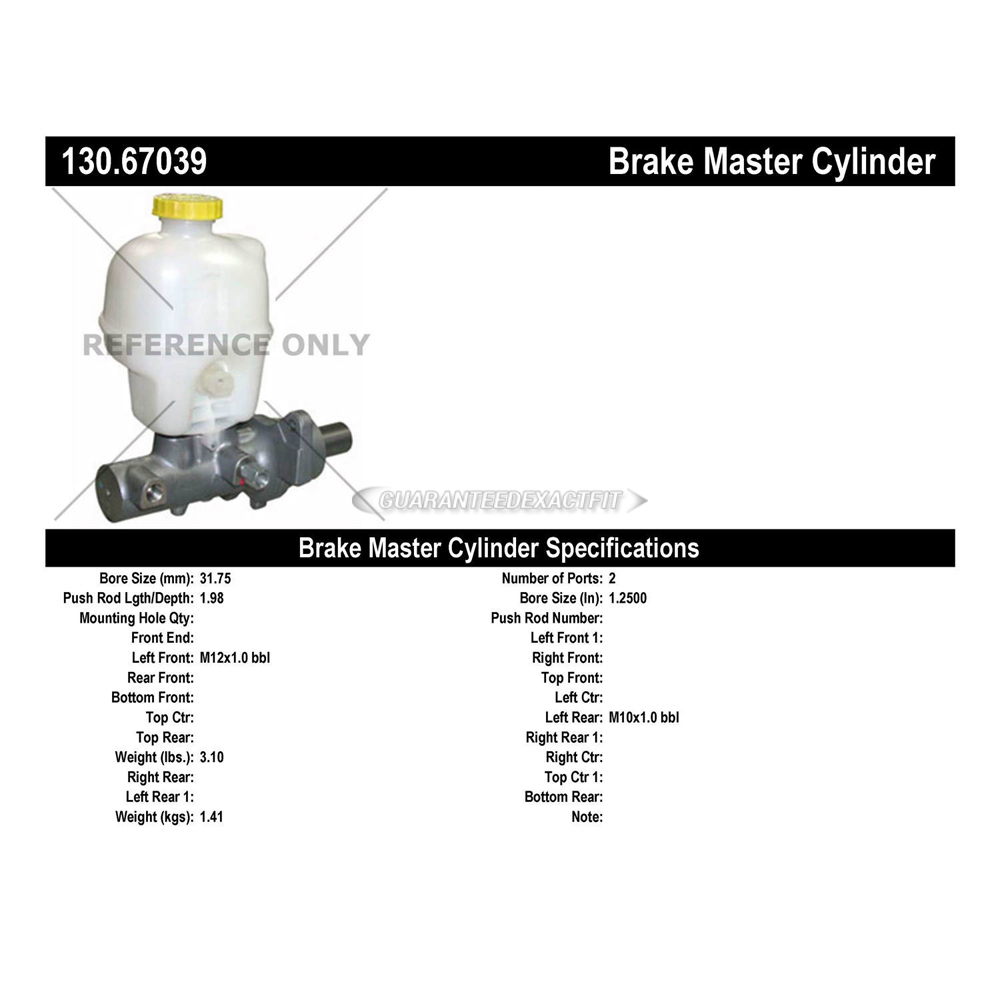 2006 Dodge Ram Trucks Brake Master Cylinder