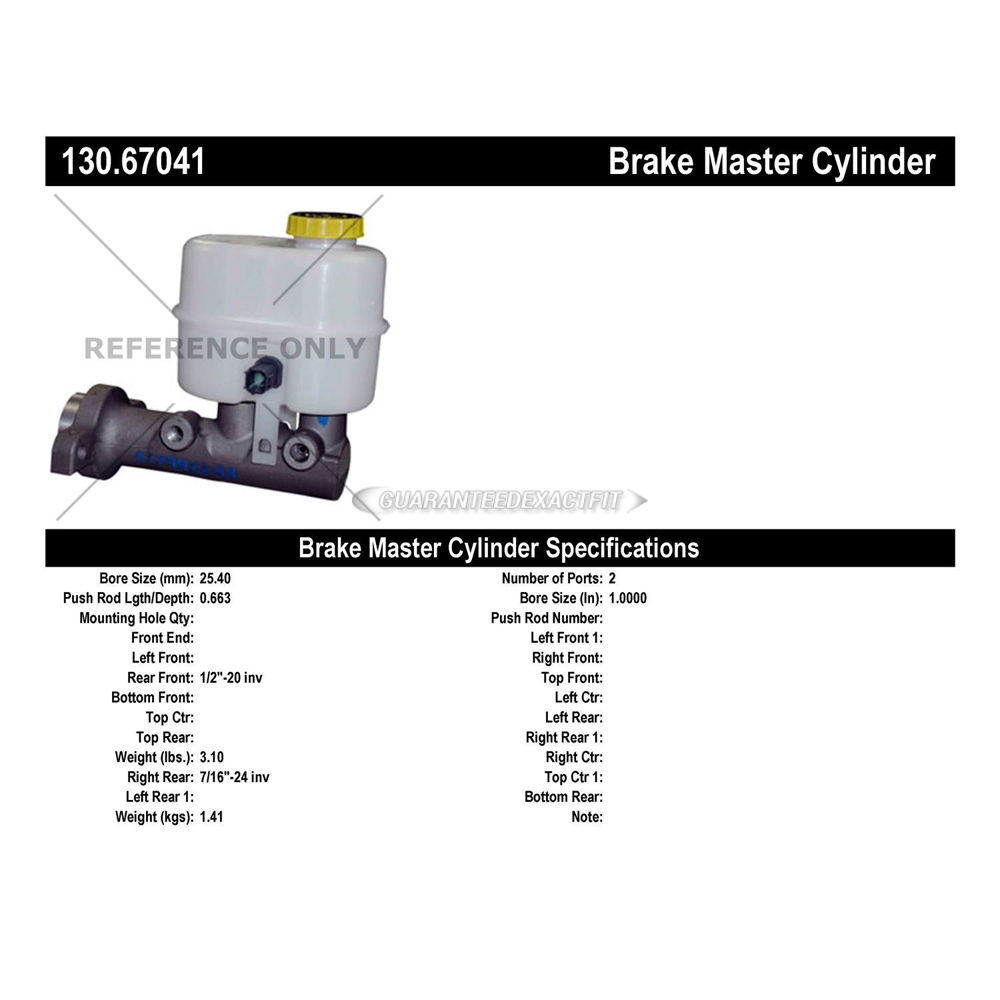 2007 Dodge Durango Brake Master Cylinder