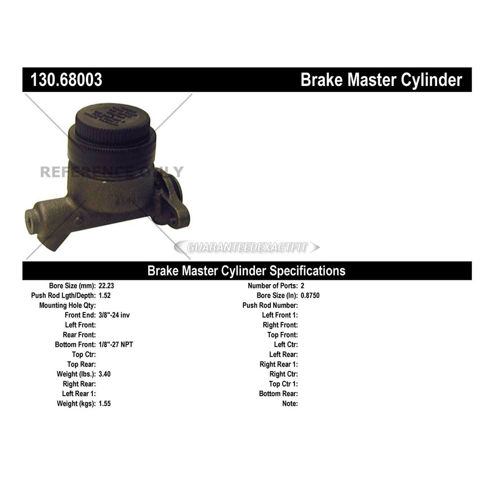 1964 Lincoln Continental Brake Master Cylinder