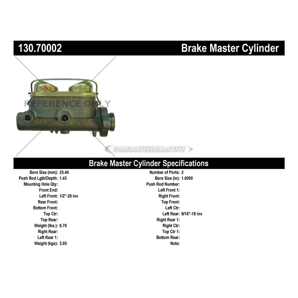 1971 International Scout Brake Master Cylinder