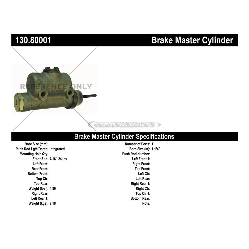 1949 Gmc Pick-up Truck Brake Master Cylinder