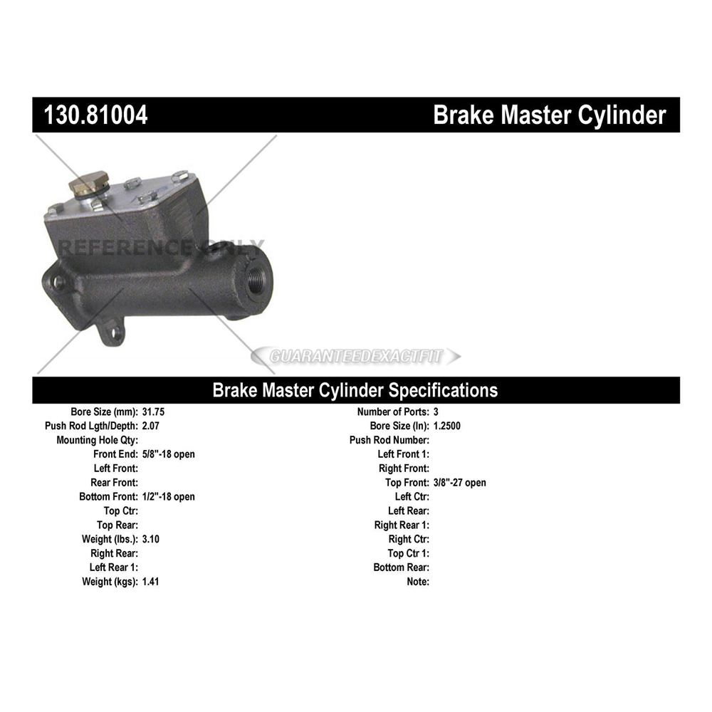 1950 Dodge Pick-up Truck Brake Master Cylinder