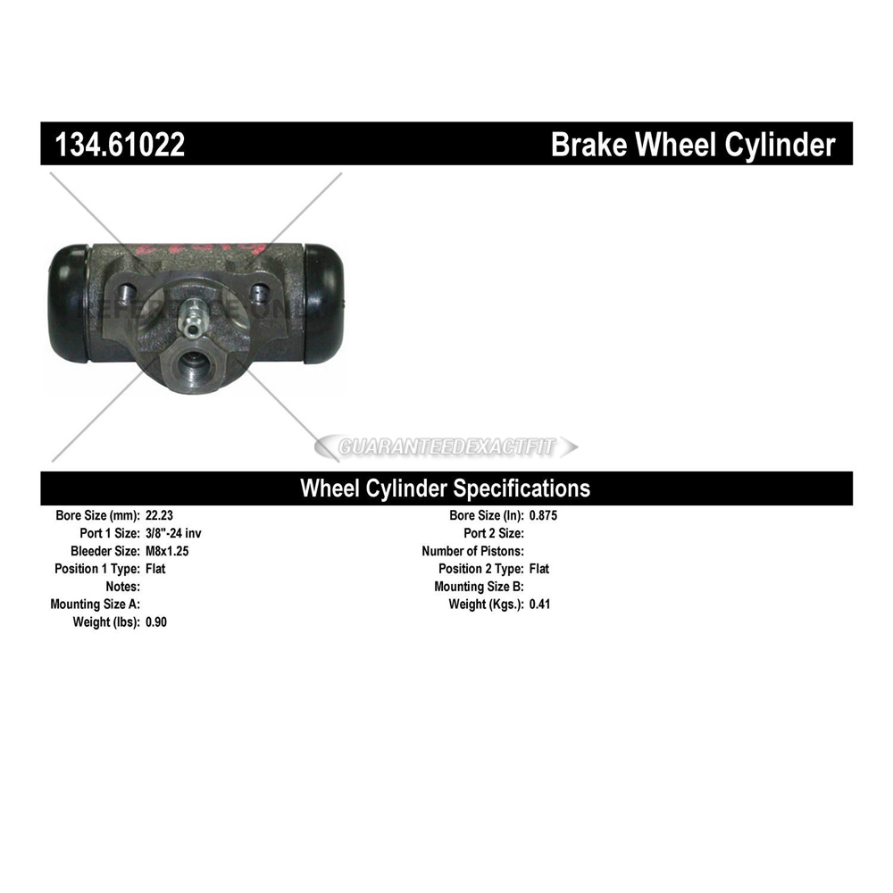 Rr Wheel Brake Cylinder Centric Parts 134.61022 Rr Wheel Brake Cylinder Centric Parts 134.61022