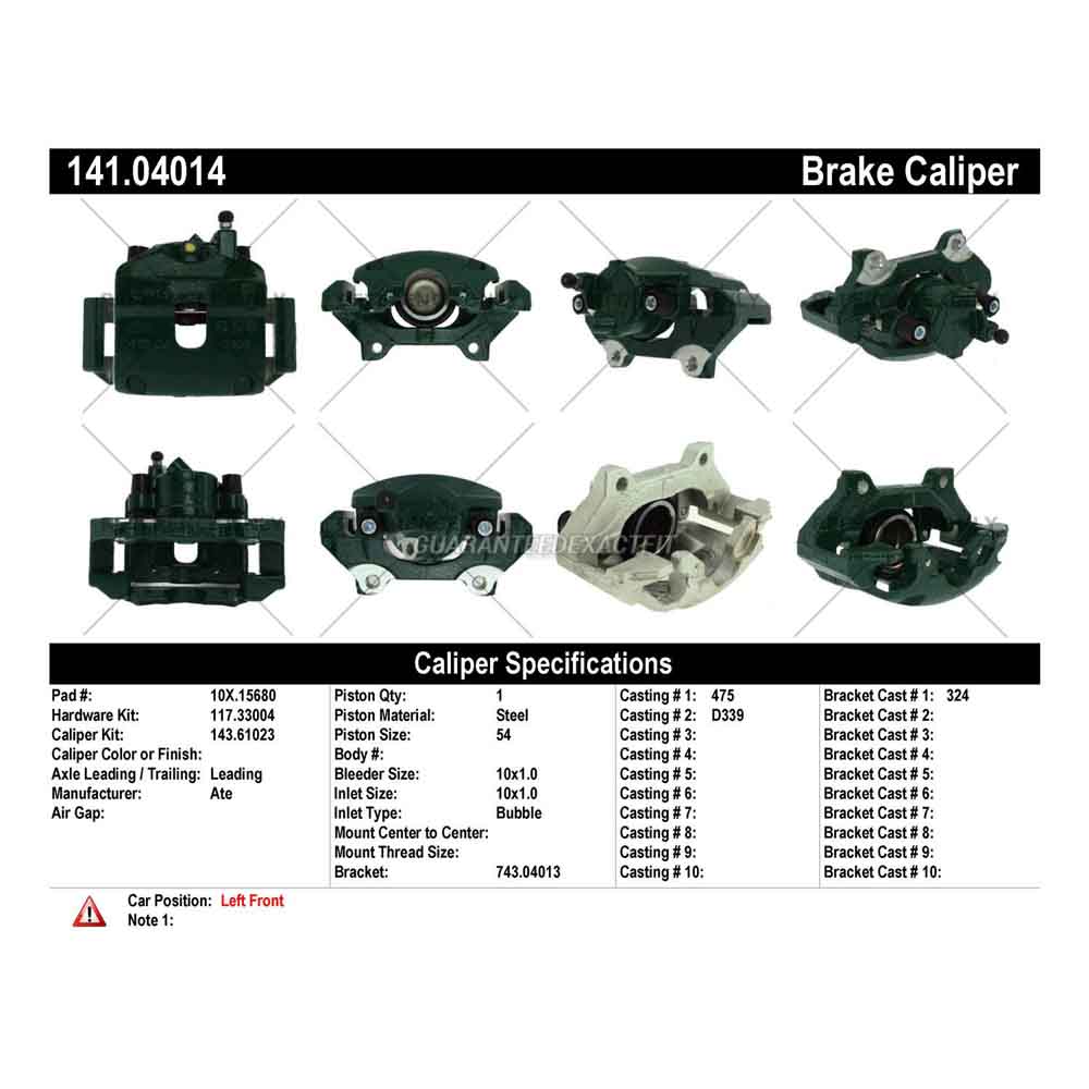 2014 Fiat 500 Brake Caliper