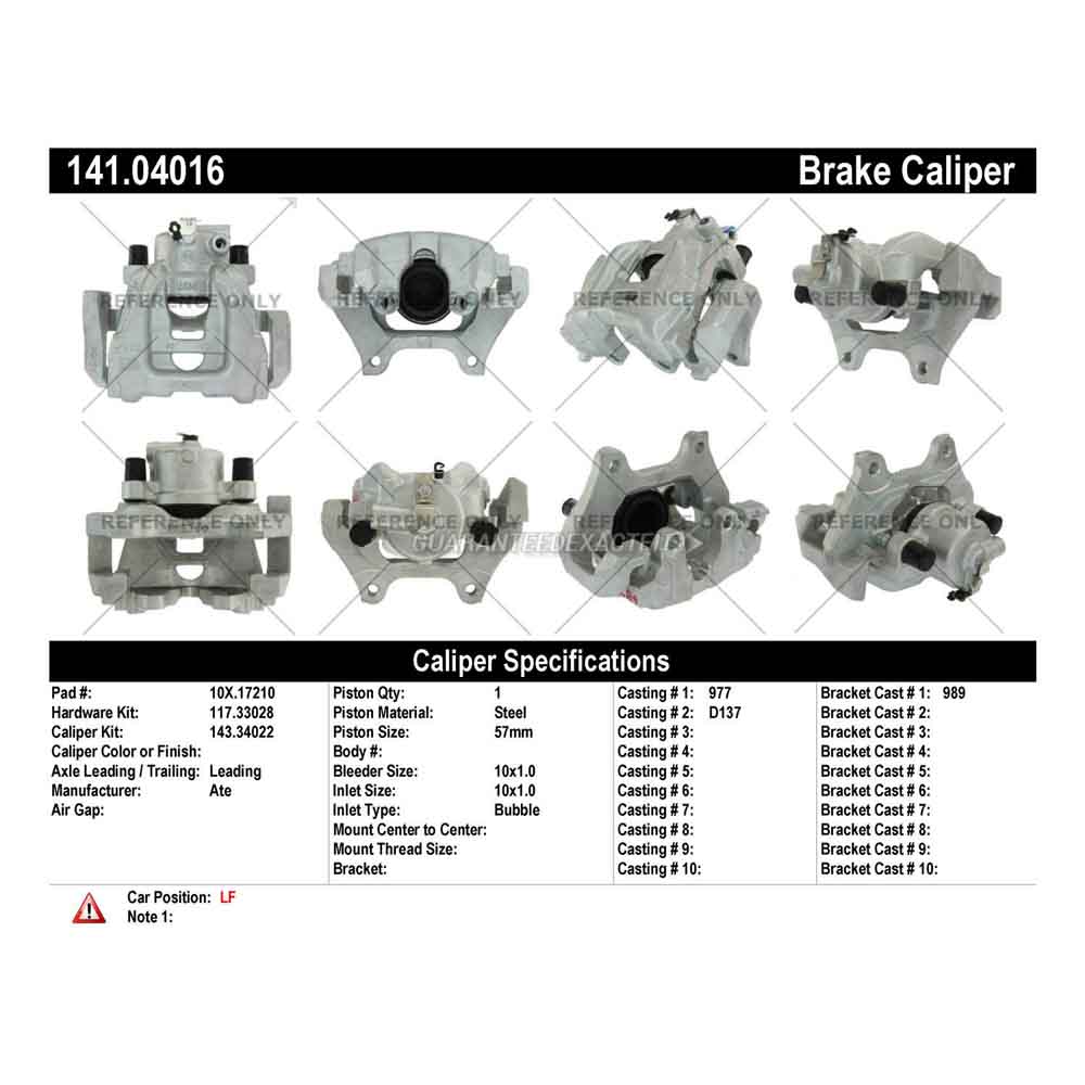 2014 Fiat 500L Brake Caliper
