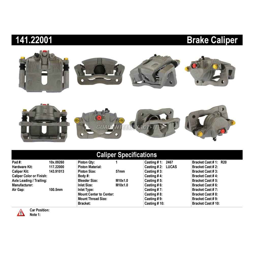 2004 Land Rover Freelander Brake Caliper