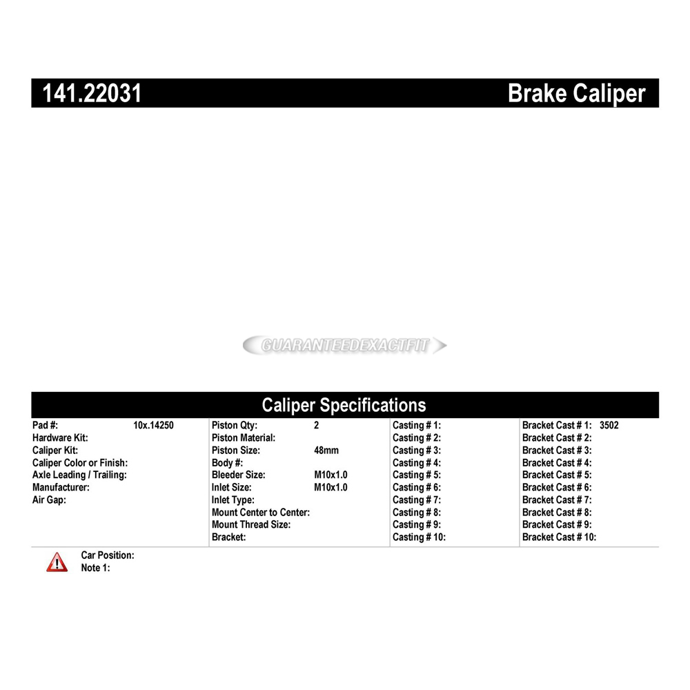 2012 Land Rover LR4 Brake Caliper 