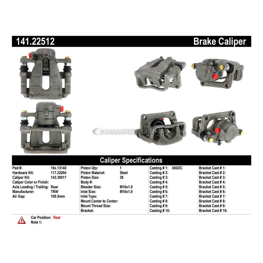 2012 Land Rover LR2 Brake Caliper