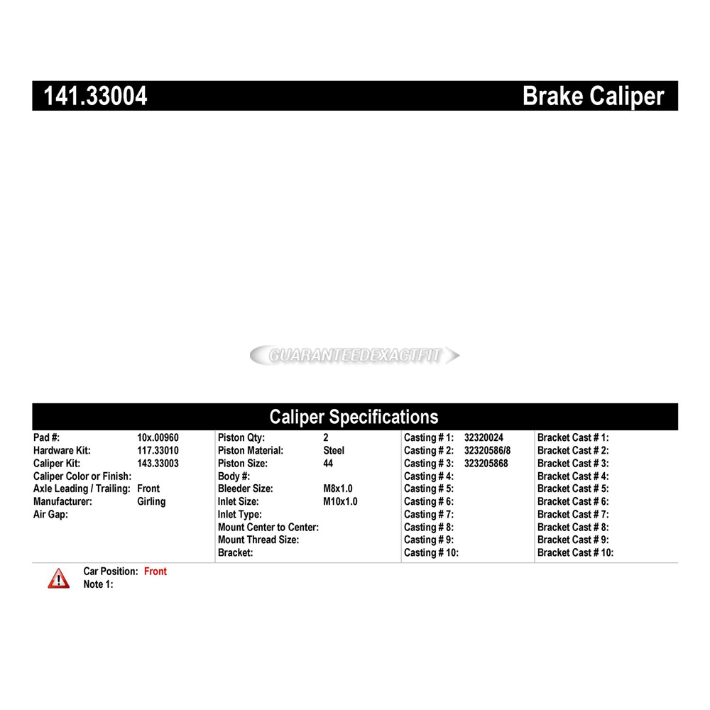 1976 Volkswagen Dasher Brake Caliper