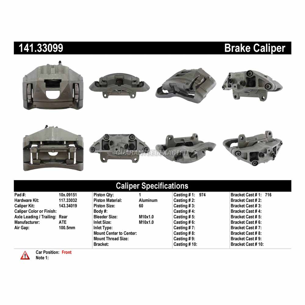 2007 Audi A4 Brake Caliper