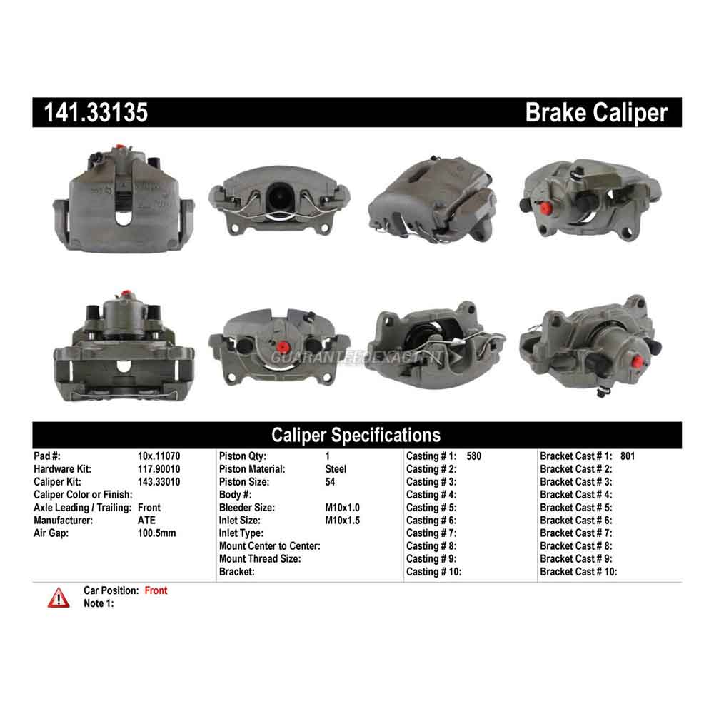 2012 Volkswagen Golf Brake Caliper