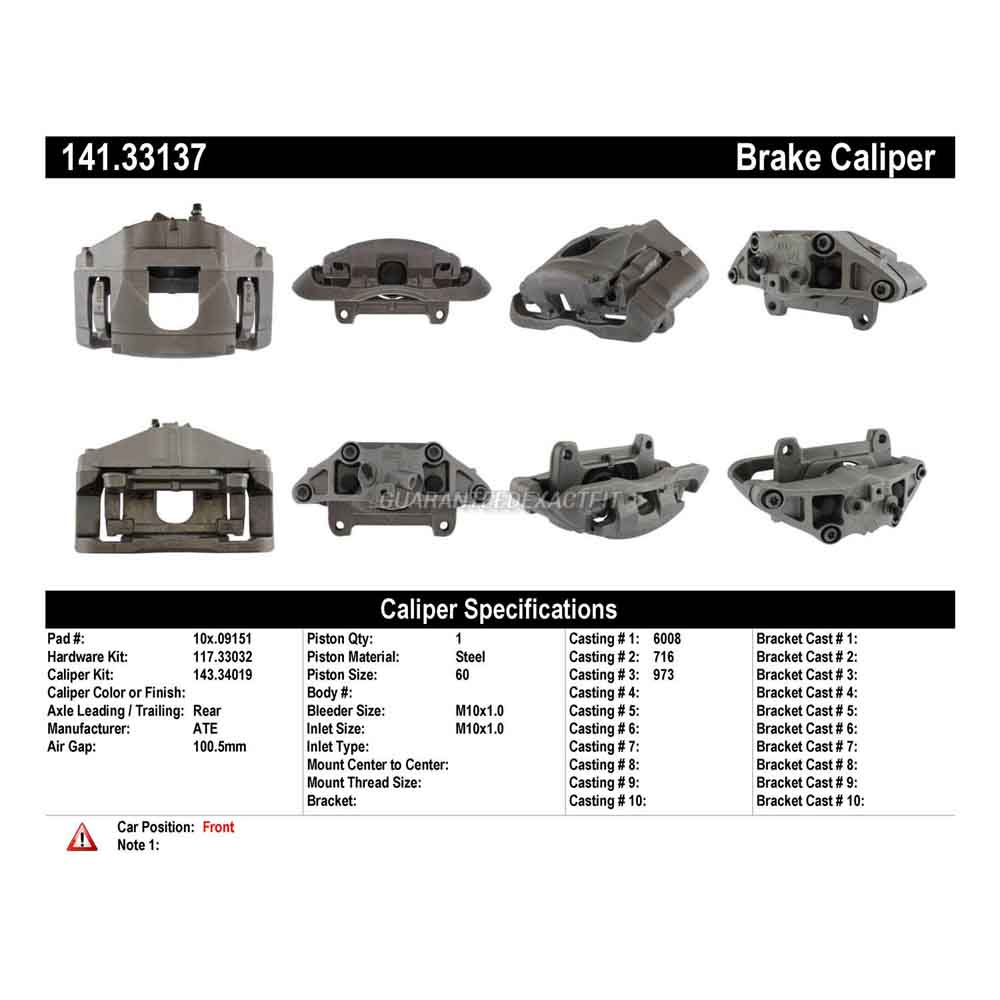 2007 Audi A4 Brake Caliper