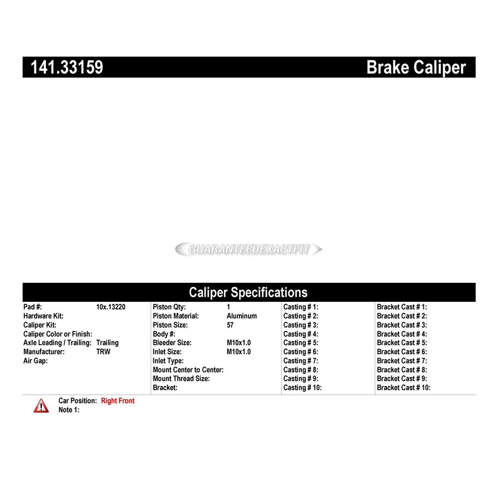 2011 Audi S5 Brake Caliper