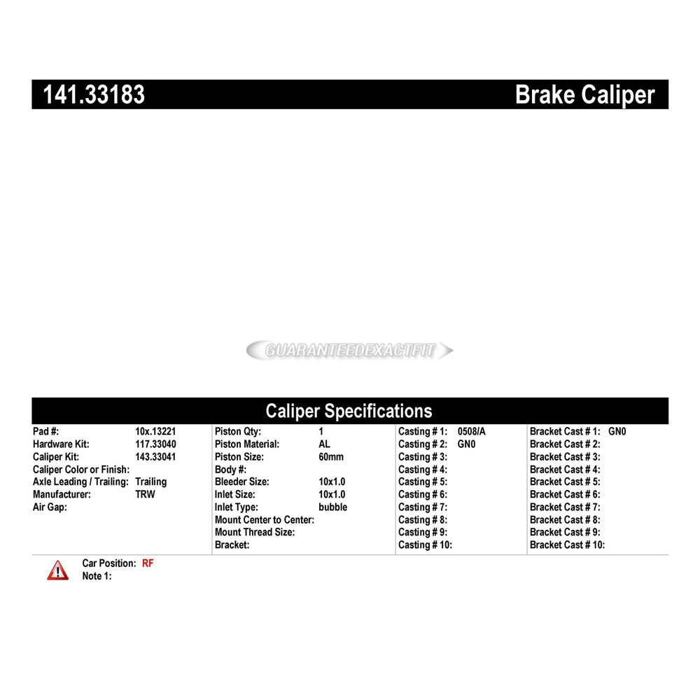 2012 Audi A6 Brake Caliper