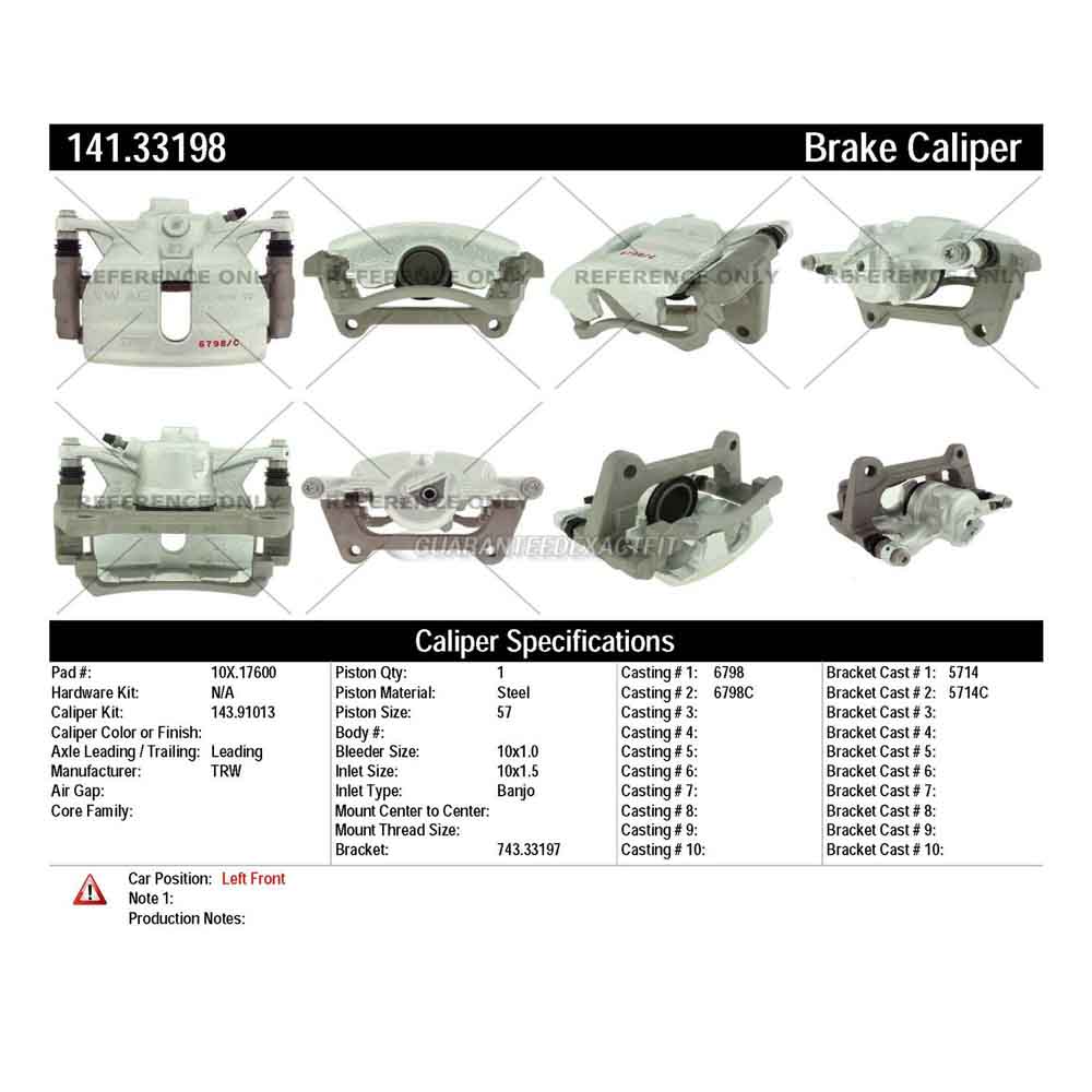2016 Audi A3 Brake Caliper