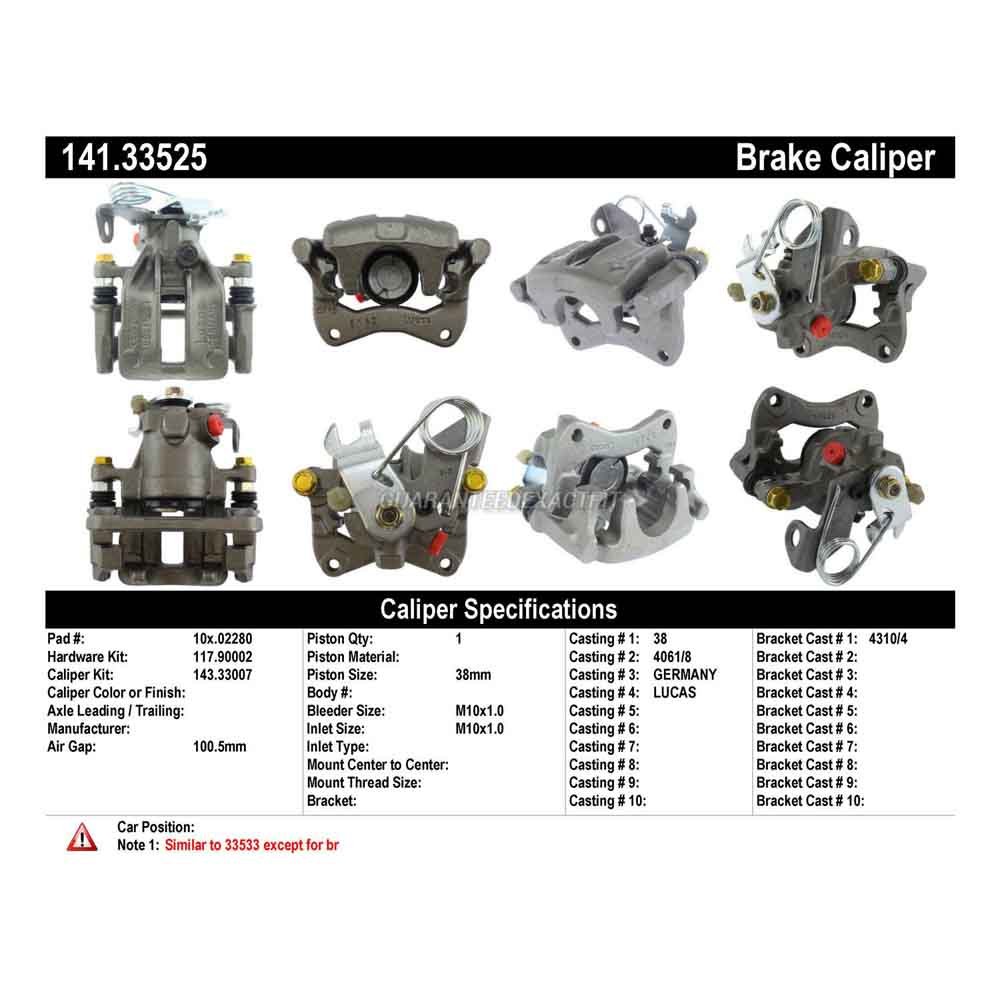 2000 Audi A4 Quattro Brake Caliper