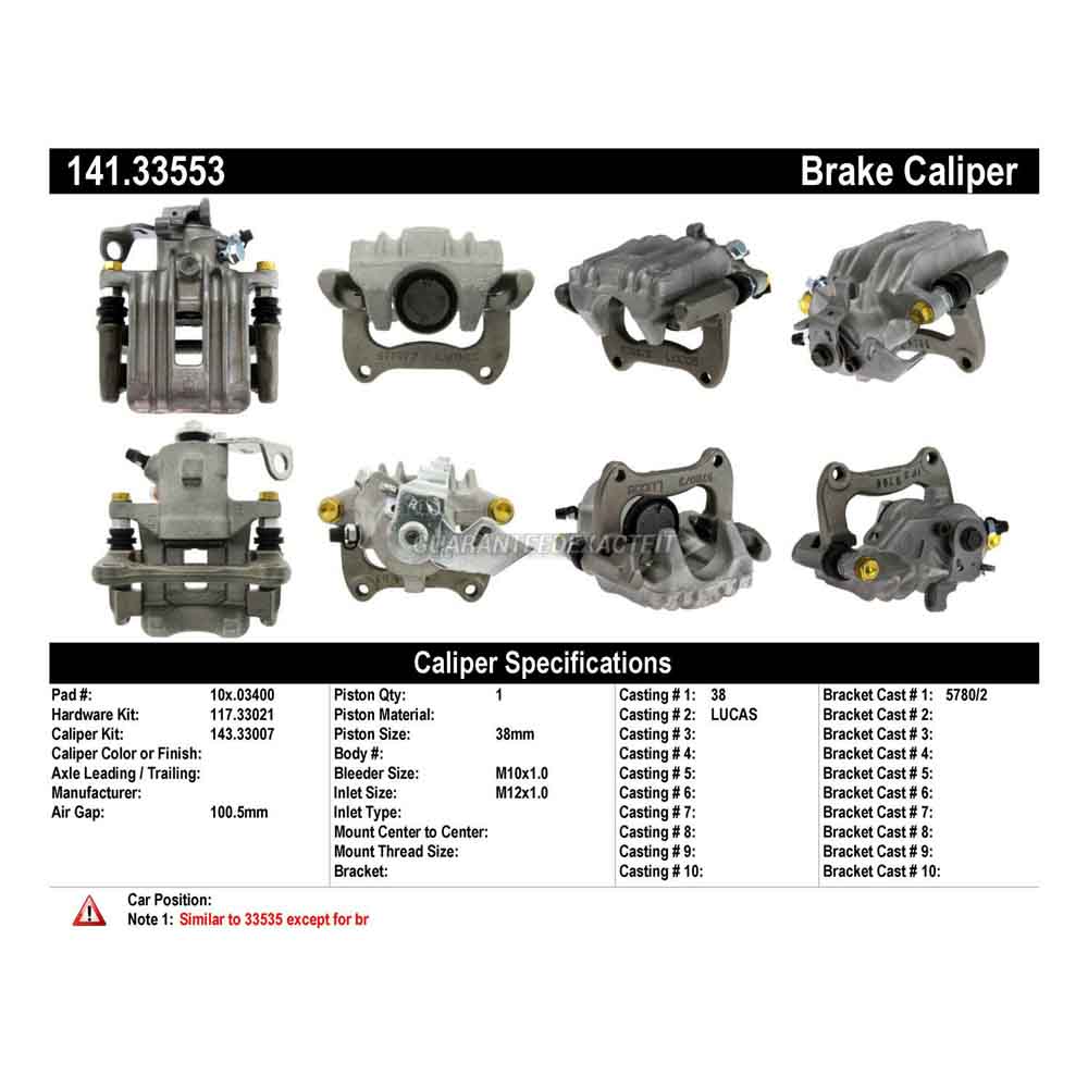 2000 Volkswagen Cabrio Brake Caliper