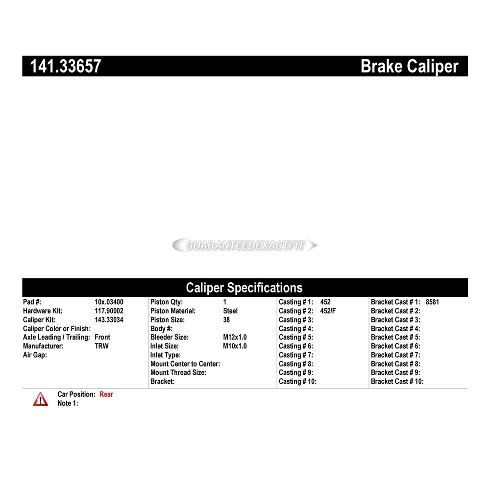 2012 Volkswagen Golf Brake Caliper