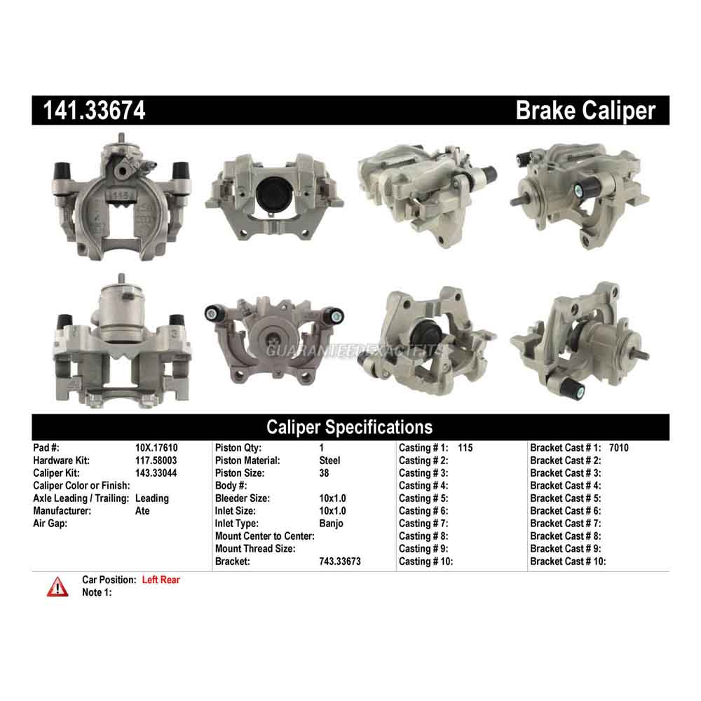 2016 Audi A3 Brake Caliper