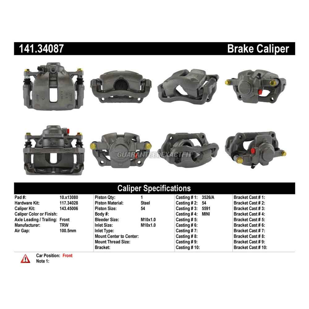 2012 Mini Cooper Brake Caliper