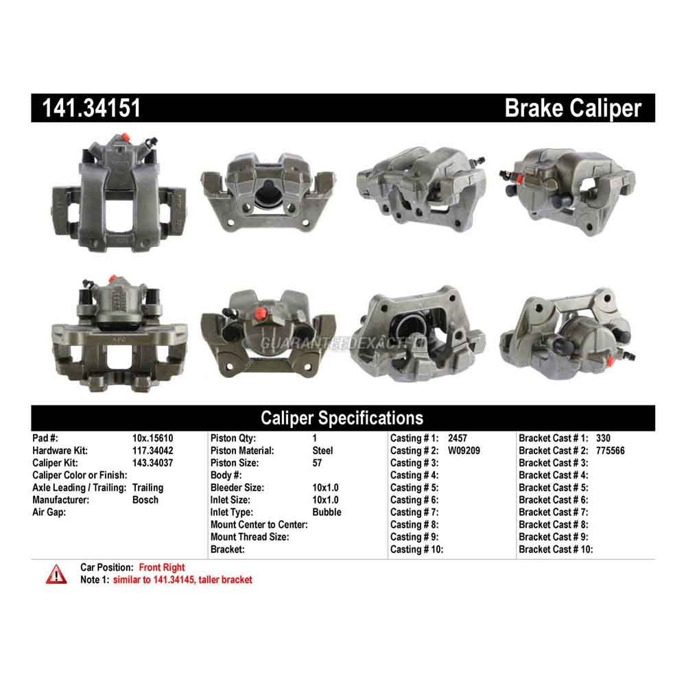 2017 Bmw 330e Brake Caliper