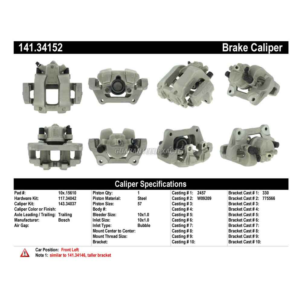 2017 Bmw 330e Brake Caliper