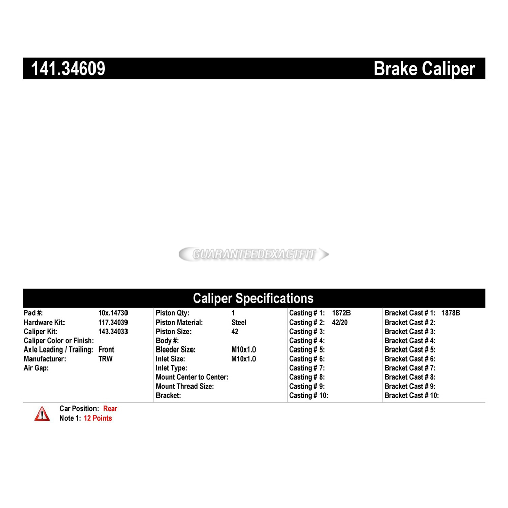 2017 Bmw X4 Brake Caliper