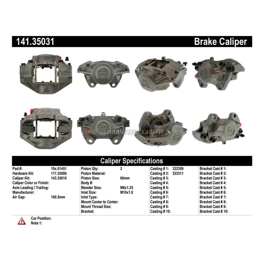 1984 Mercedes Benz 500SEL Brake Caliper
