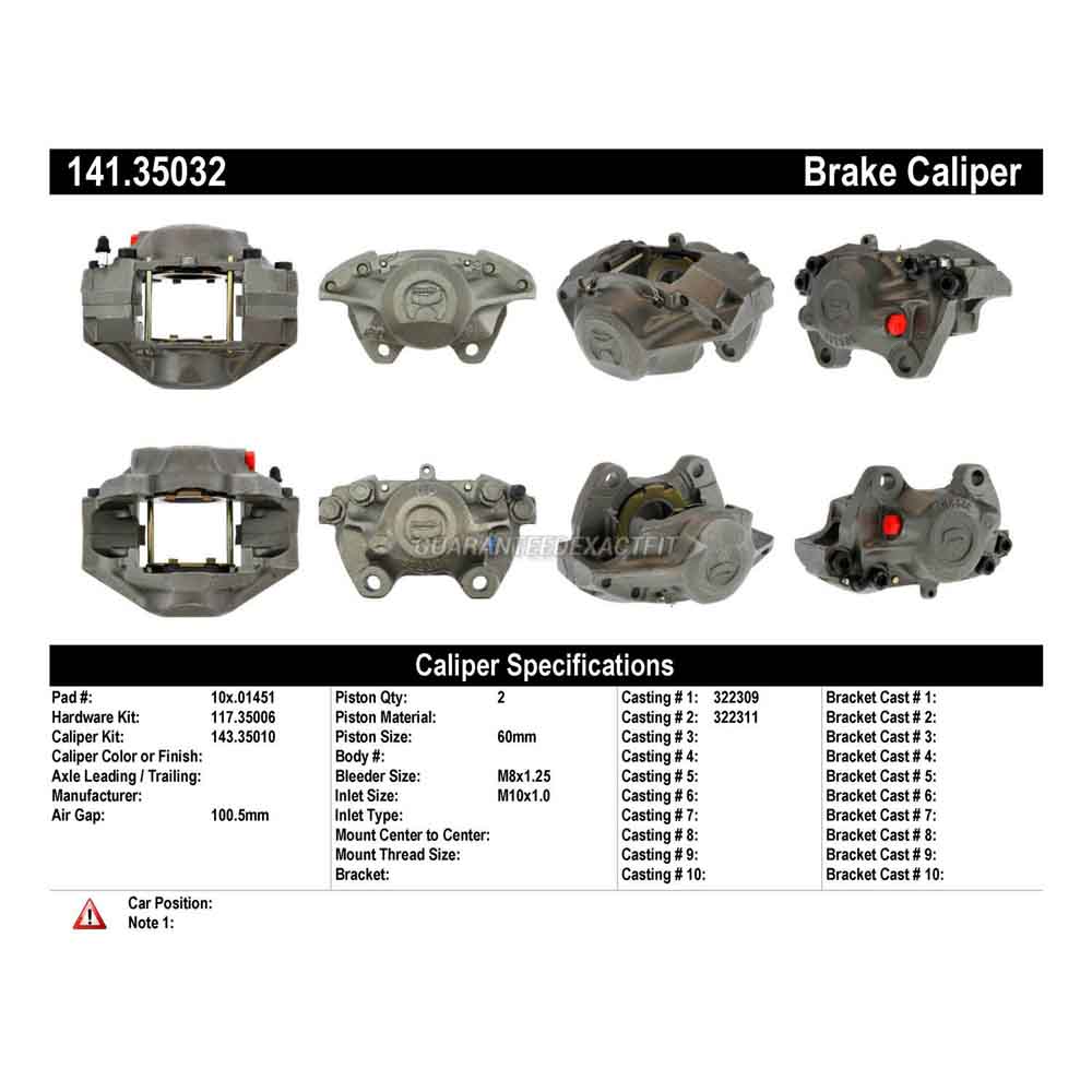1984 Mercedes Benz 500SEL Brake Caliper