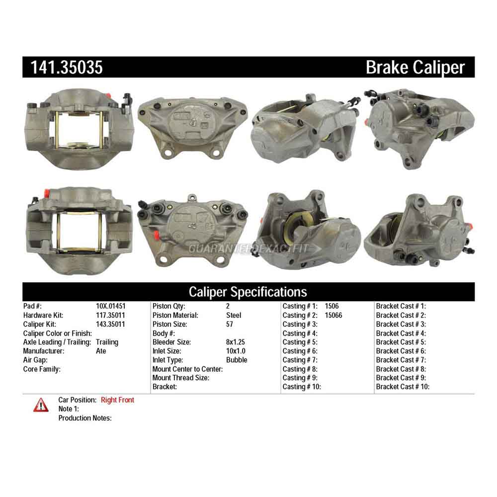1987 Mercedes Benz 560SEC Brake Caliper