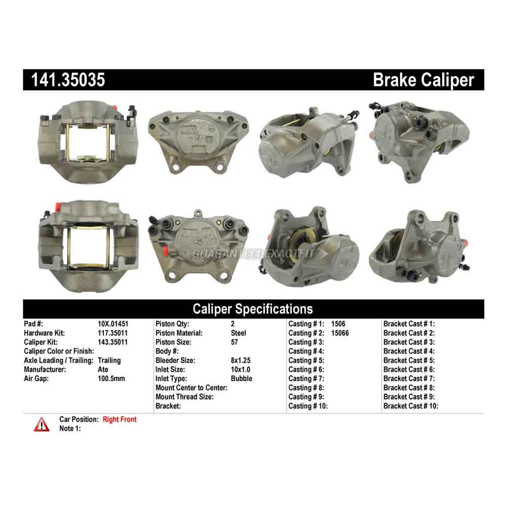 1987 Mercedes Benz 560SEC Brake Caliper