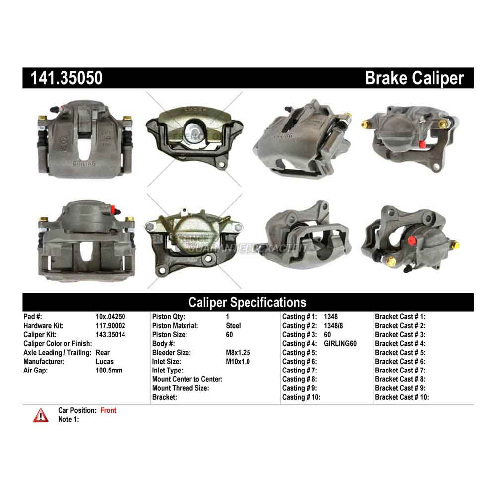 1982 Mercedes Benz 380SEC Brake Caliper