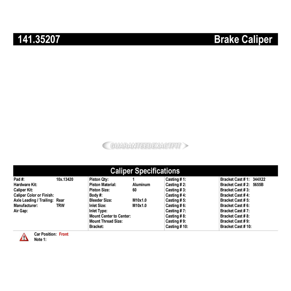 2016 Mercedes Benz E550 Brake Caliper