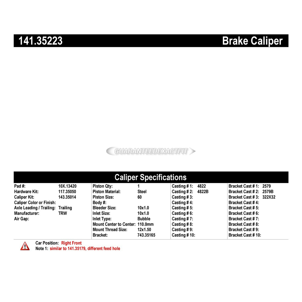2017 Mercedes Benz E400 Brake Caliper