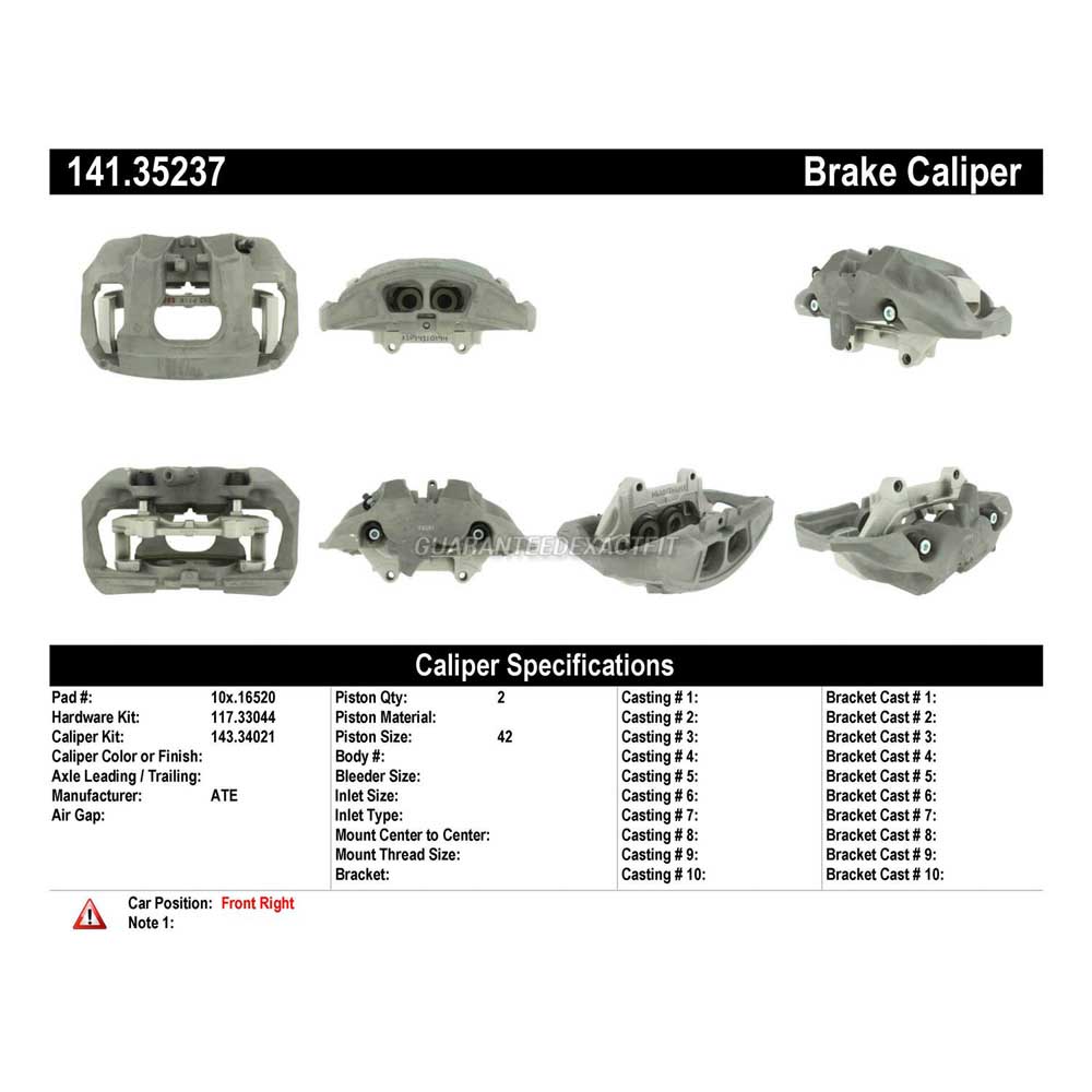 2012 Mercedes Benz E550 Brake Caliper