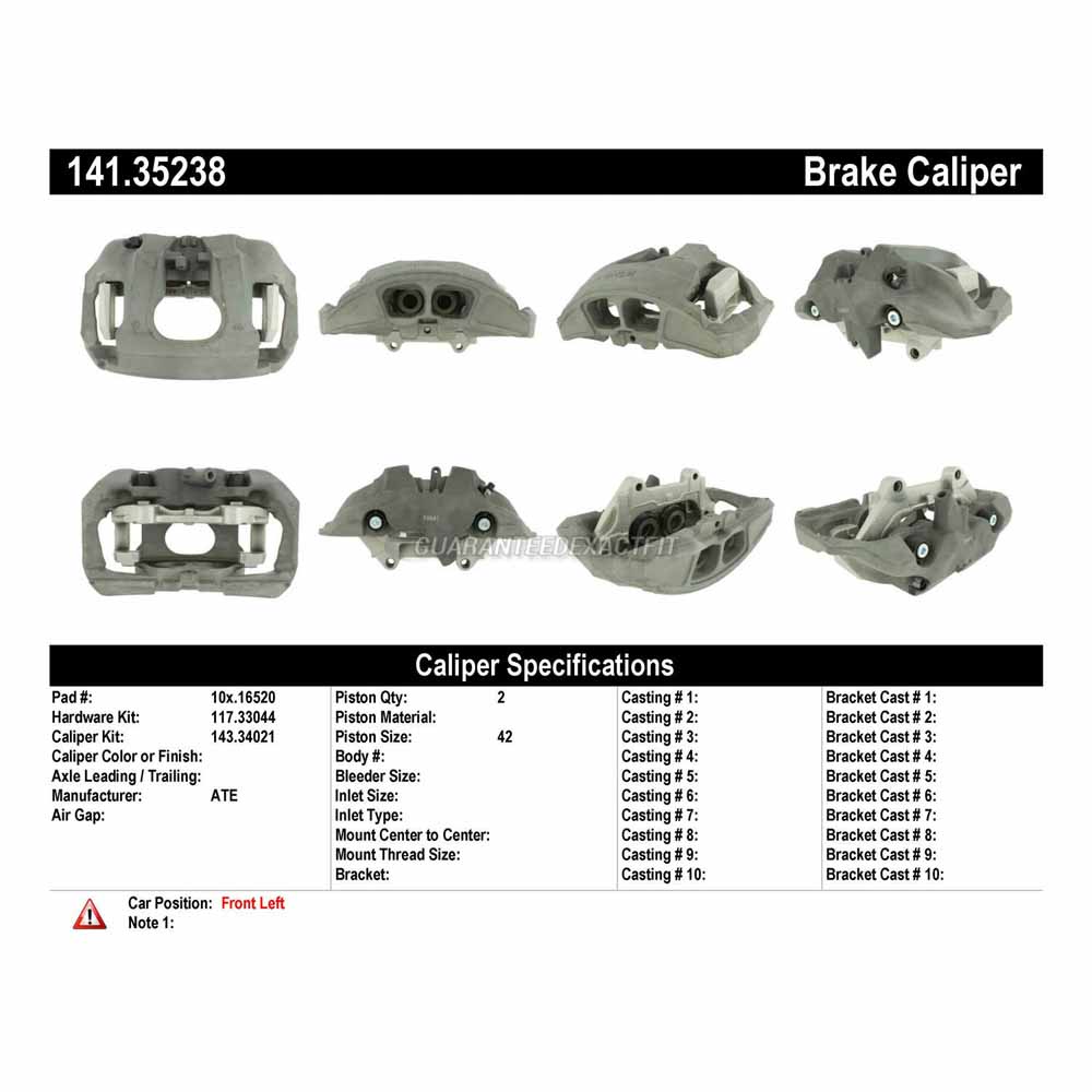 2012 Mercedes Benz E550 Brake Caliper