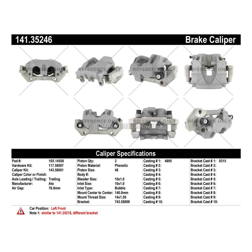 2015 Mercedes Benz ML250 Brake Caliper